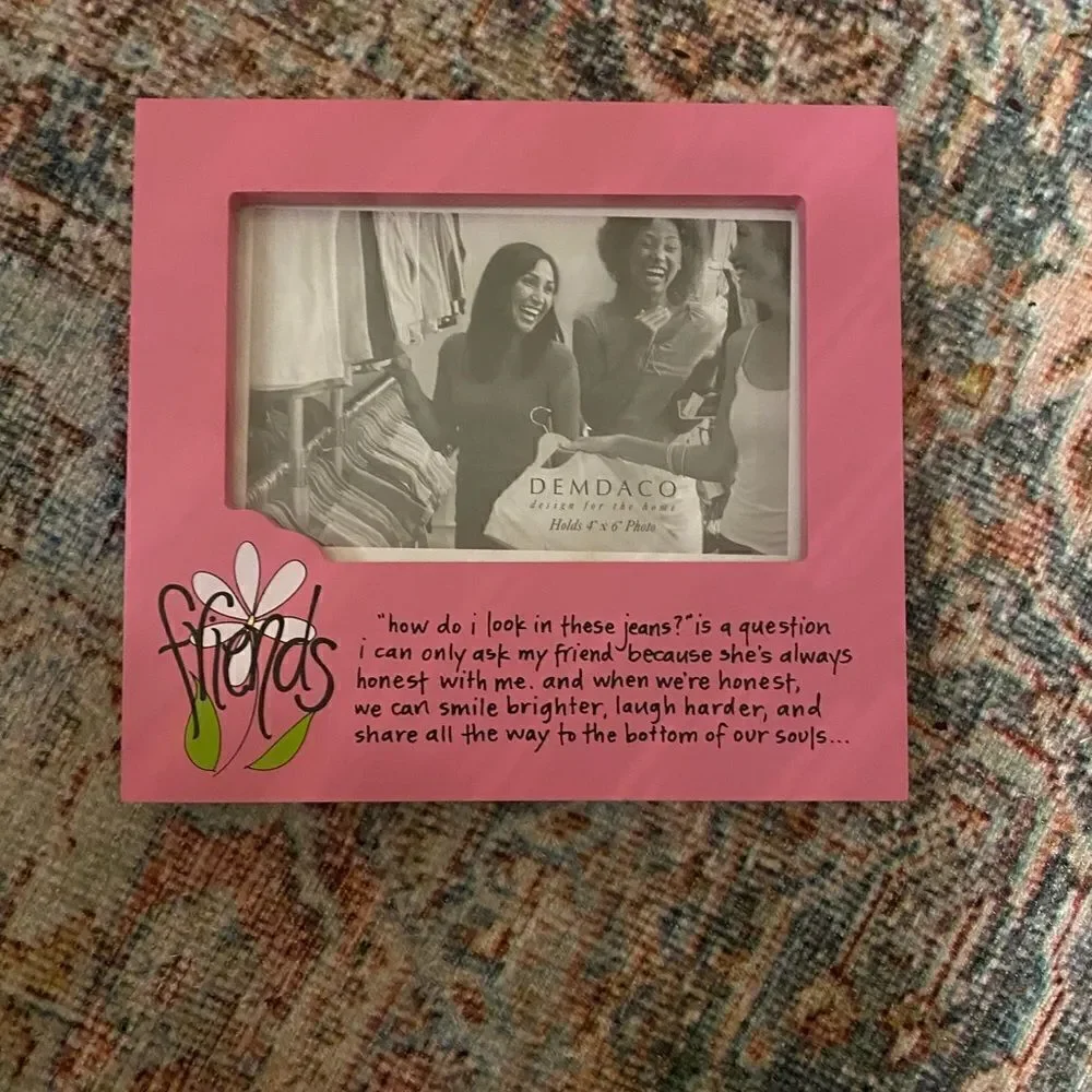 Friends picture frame hangs or stands